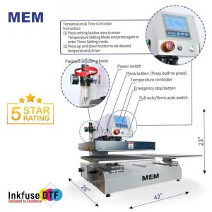 Pneumatic Double Station Heat Press 40cmx50cm
