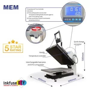 Pullout Heat Press 40cm X 50cm