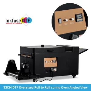 33CM DTF Oversized Roll to Roll curing Oven Angled View