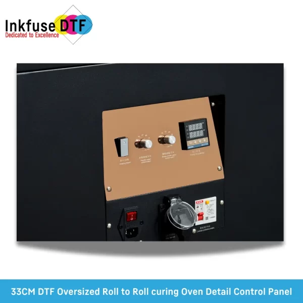 33CM DTF Oversized Roll to Roll curing Oven Detail Control Panel