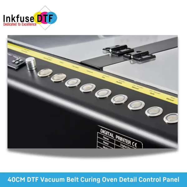 40CM DTF Vacuum Belt Curing Oven Detail Control Panel
