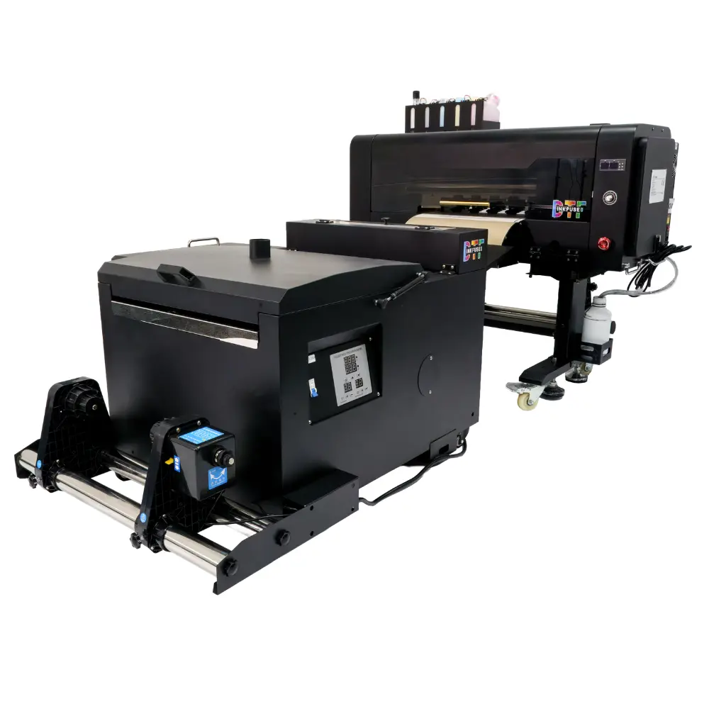 40cm DTF Gravity ace dual head printer roll to roll curing oven bundle